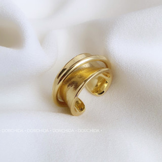 انگشتر آبکاری کمربندی | انگشتر زنانه | Gold Plated Band Ring | درچیدا اکسسوری