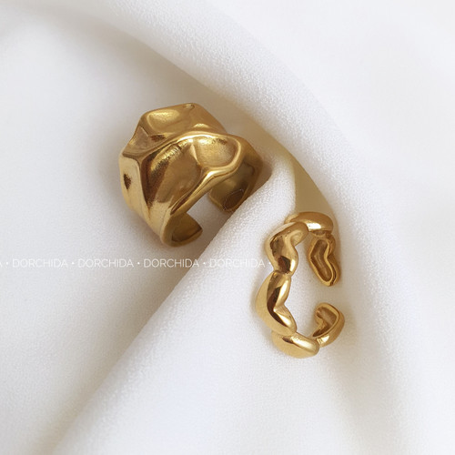 کالکشن انگشتر آبکاری طلایی | انگشتر زنانه | Gold Plated Ring Collection | درچیدا اکسسوری