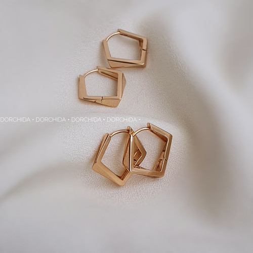 گوشواره چندوجهی متوسط ژوپینگ | گوشواره زنانه | Juping Geometric Earring | درچیدا اکسسوری