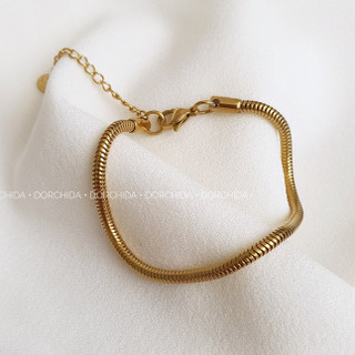 دستبند استیل طلایی | دستبند زنانه | Gold Steel Bracelet | درچیدا اکسسوری