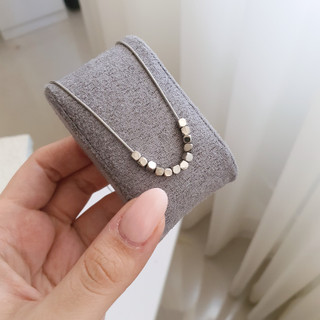 گردنبند مکعبی استیل | گردنبند زنانه | Steel Cube Necklace | درچیدا اکسسوری
