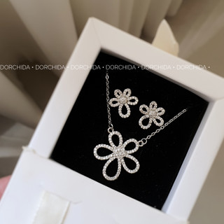 نیم ست جواهری گل | نیم ست زنانه | Flower Jewelry Set | درچیدا اکسسوری
